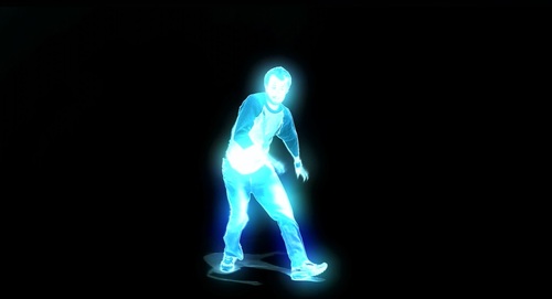 Product picture Motion Video Background PLR - Breakdancer Hologram Effect